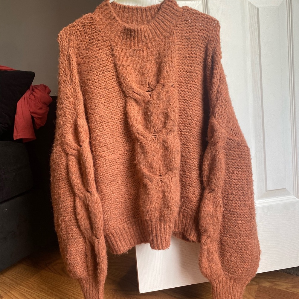 Hudson Gray Orange Knitted Sweater